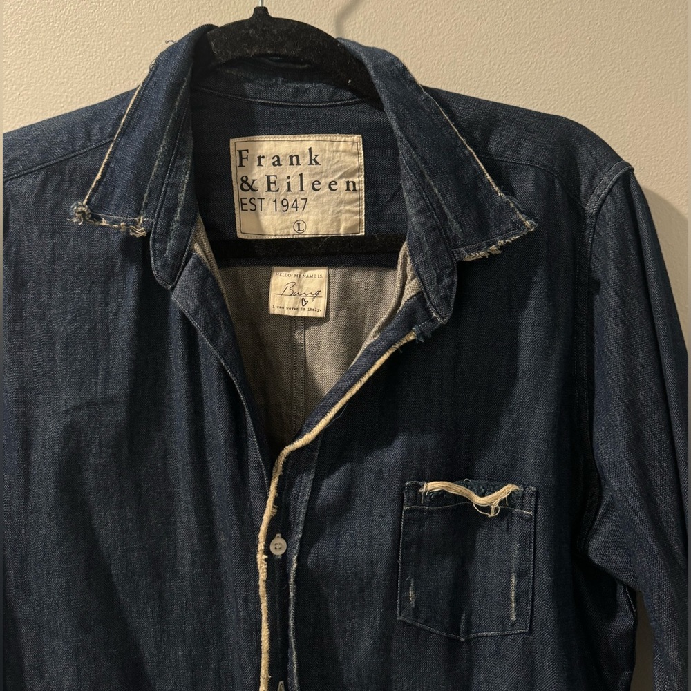 Frank & Eileen hand-woven denim shirt